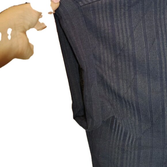 Lularoe Chelsea Womens Size XL Navy Blue Ribbed Short Sleeve T-Shirt Dress ~ NWT - Picture 2 of 5